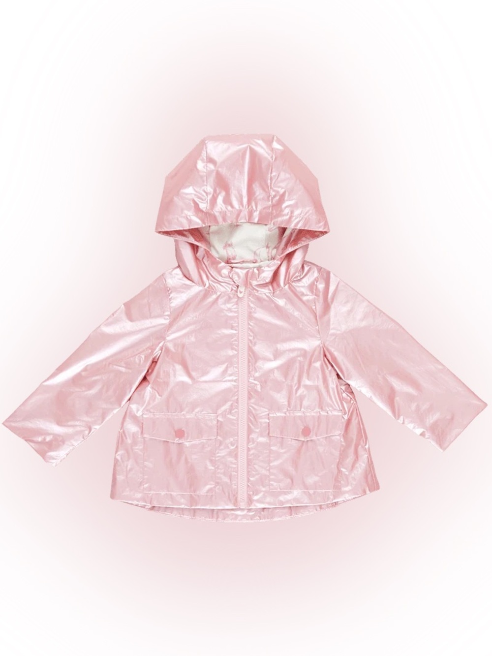 Pink Chicken Rafa Pink Metallic Hooded Raincoat